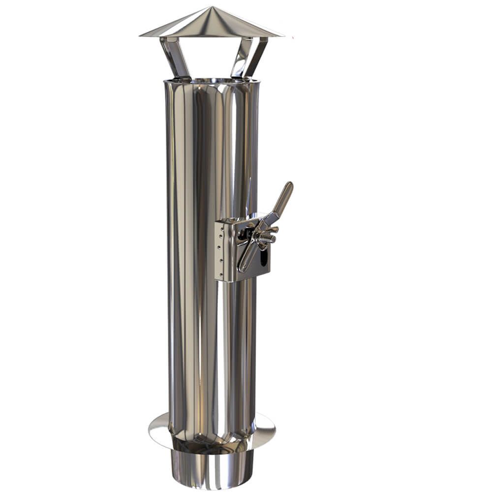 Chimney insulation in a loft: common installation mistakes Metal chimney flue intended for flue gas exhaust