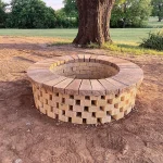 how to make a garden fire pit from bricks